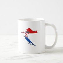 Mapa de la bandera de Croacia Taza