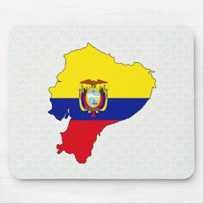 Mapa de la bandera de Ecuador del mismo tama o Tapete De Ratones por