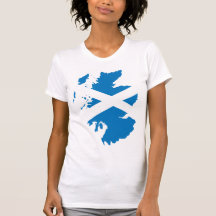Mapa de la bandera de Escocia del mismo tamaño Camiseta