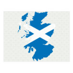 Mapa de la bandera de Escocia del mismo tamaño Tarjeta Postal