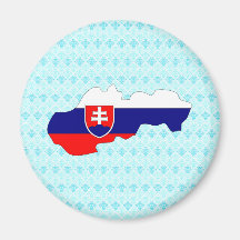 Mapa de la bandera de Eslovaquia del mismo tamaño Iman Para Frigorífico