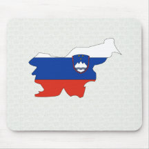 Mapa de la bandera de Eslovenia del mismo tamaño Tapetes De Raton