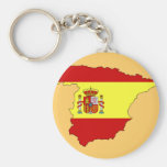 Mapa de la bandera de España Llaveros