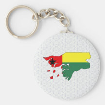 Mapa de la bandera de Guinea-Bissau del mismo tama Llavero