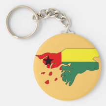 Mapa de la bandera de Guinea-Bissau Llavero