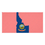 Mapa de la bandera de Idaho Tarjetas Personales