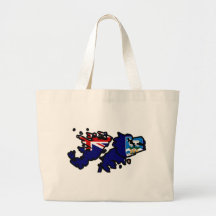 Mapa de la bandera de Islas Malvinas del mismo tam Bolsa De Mano