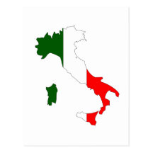 Mapa de la bandera de Italia Postal