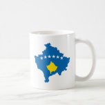 Mapa de la bandera de Kosovo del mismo tamaño Tazas