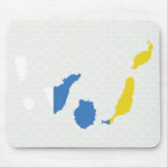 Mapa de la bandera de las islas Canarias del mismo Alfombrillas De Ratón
