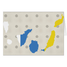 Mapa de la bandera de las islas Canarias del mismo Felicitacion