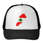 Mapa de la bandera de Líbano del mismo tamaño Gorros Bordados