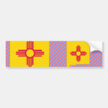 Mapa de la bandera de New México Pegatina De Parachoque