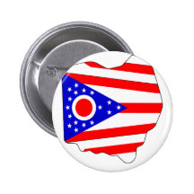 Mapa de la bandera de Ohio Pin