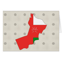 Mapa de la bandera de Omán del mismo tamaño Tarjeta