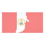 Mapa de la bandera de Rhode Island Tarjeta Personal