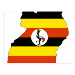 Mapa de la bandera de Uganda Postal