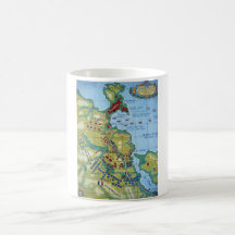 Mapa de la batalla de la Coruña Taza