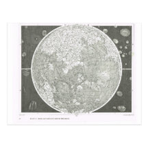 Mapa de la cerveza y de Madler de la luna Postal