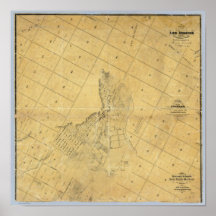 Mapa de la ciudad de Los Ángeles Posters