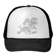 Mapa de la comida de Europa Gorro De Camionero