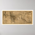 Mapa de la expedición de Lewis y de Clark - 1804 Impresiones