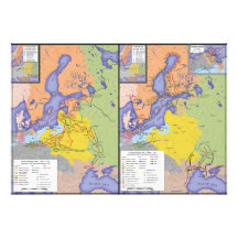 Mapa de la gran guerra septentrional 1700-1721 arte con fotos