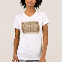 Mapa de la historia y del romance de Wyoming Camiseta