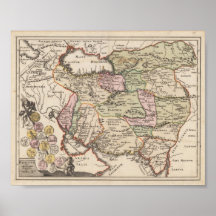 Mapa de la reproducción de Persia Weigel Cristóbal Impresiones