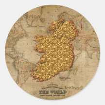 Mapa de la serie del pegatina de IRLANDA
