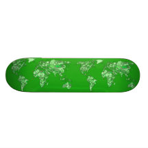 Mapa de la tierra verde tabla de patinar