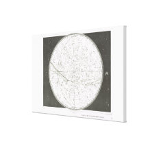 Mapa de los cielos septentrionales impresion de lienzo