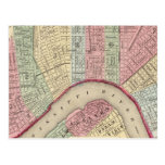 Mapa de New Orleans de Mitchell Postales