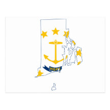 MAPA DE RHODE ISLAND TARJETA POSTAL
