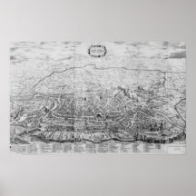 Mapa de Roma Poster