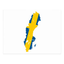 MAPA DE SUECIA POSTAL