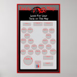 Mapa de ubicación de la tabla (vertical) posters