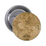 Mapa de Viejo Mundo antiguo en un Pin