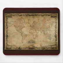 Mapa de Viejo Mundo de COLTONS c1847 Tapetes De Ratones