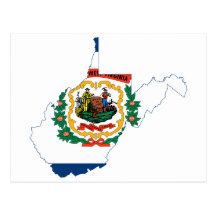 MAPA DE VIRGINIA OCCIDENTAL POSTALES