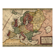 Mapa del anticuario 1721 de Europa del Moll de Her Comunicado