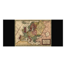 Mapa del anticuario 1721 de Europa del Moll de Her Plantillas De Lonas