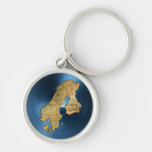 Mapa del artículo del regalo de Escandinavia para  Llaveros Personalizados