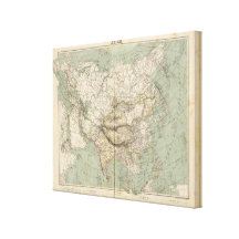 Mapa del atlas de Asia que muestra las divisiones  Impresión En Lona Estirada