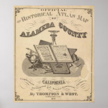 Mapa del atlas del condado de Alameda de la página Impresiones