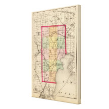 Mapa del condado de Macomb, Michigan Lona Envuelta Para Galerias
