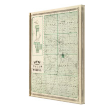 Mapa del condado de Wells con Ossian, pozos Co Lona Estirada Galerías