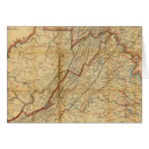 Mapa del estado de Virginia Tarjeta