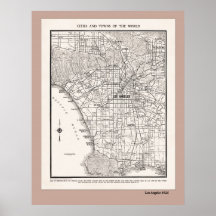 Mapa del LA a partir de 1925 Impresiones