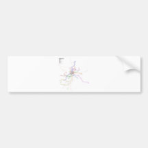 Mapa del metro de España-Madrid Pegatina De Parachoque